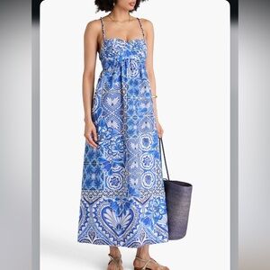 FARM Rio Blue and White Maxi Dress